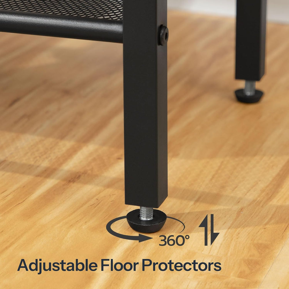HOOBRO End Table with Charging Station and USB Port, Small Side Table for Sma...