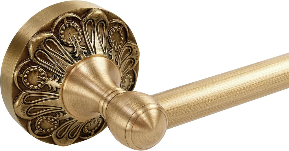 Brass Towel Bar, Adjustable Bathroom Single Towel Rack Rod, Rustic Wall Mount...