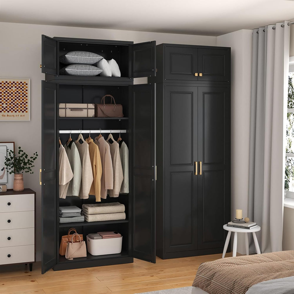 SteeLoong 15”Metal Wall Storage Cabinet,Upper Cabinet for Wardrobe