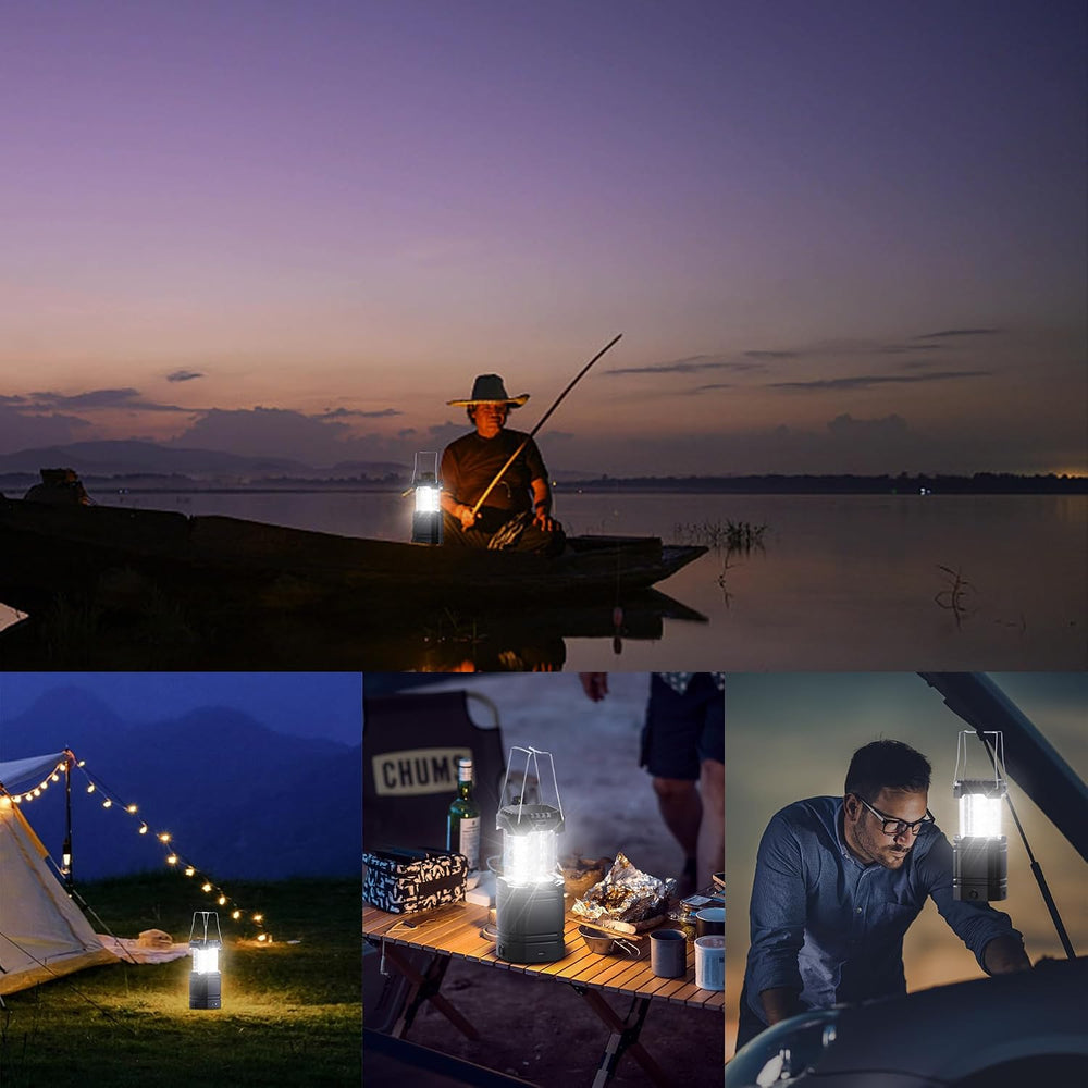 3000mAh Large Capacity Hand Crank Solar Camping Lantern for Emergency