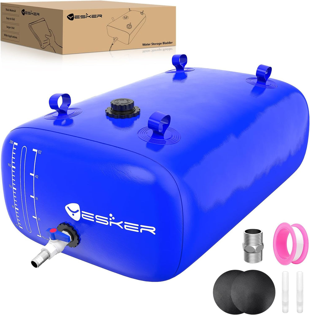 Yesker 63 Gallon Portable Water Tank Bladder for Camping Containers