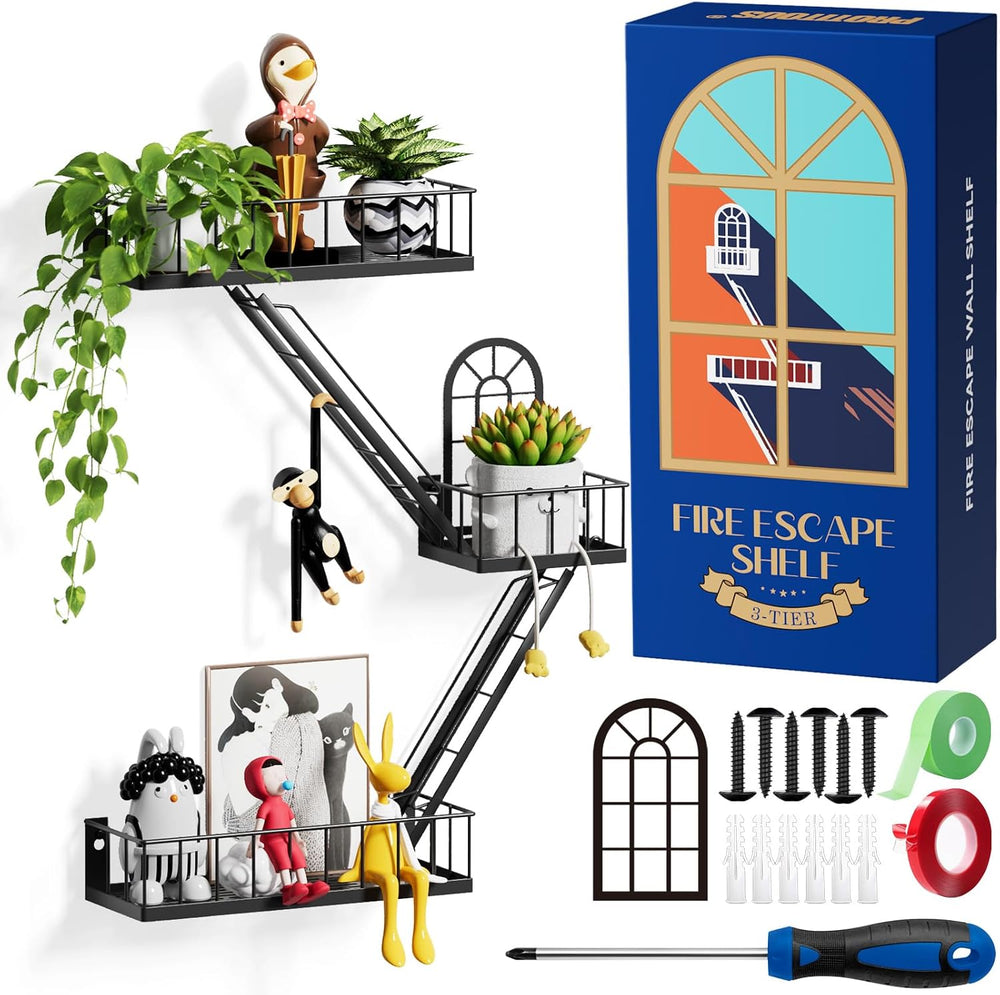Black Fire Escape Shelf