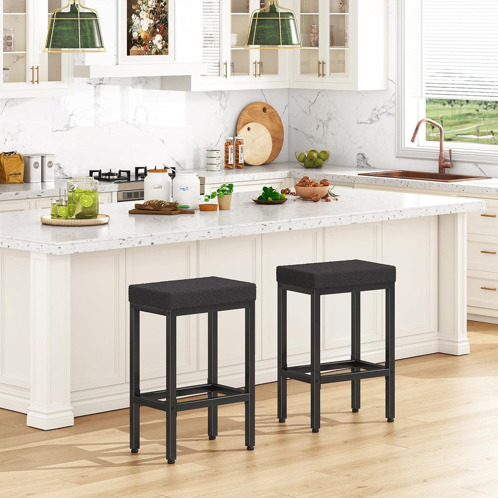 YMYNY 26 Inch Counter Height Bar Stools Set of 2, Fabric Barstools HBS514B