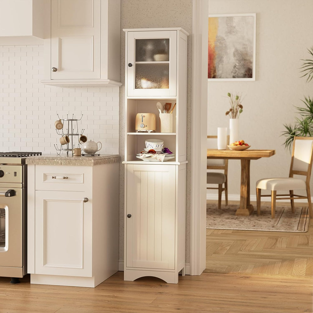 Gizoon 67.1" Tall Bathroom Storage Cabinet with Adjustable Shelves