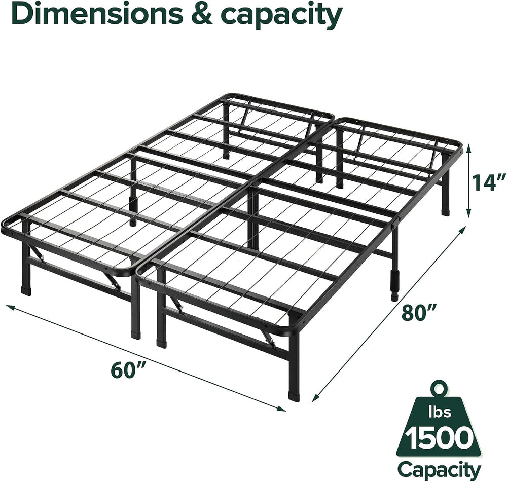 Zinus SmartBase Tool-Free Assembly Mattress Foundation, 14 Inch Metal Platfor...