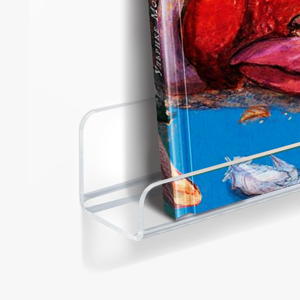 upsimples 18 Pcs 12" Vinyl Record Wall Mount Shelves, Clear Acrylic Display
