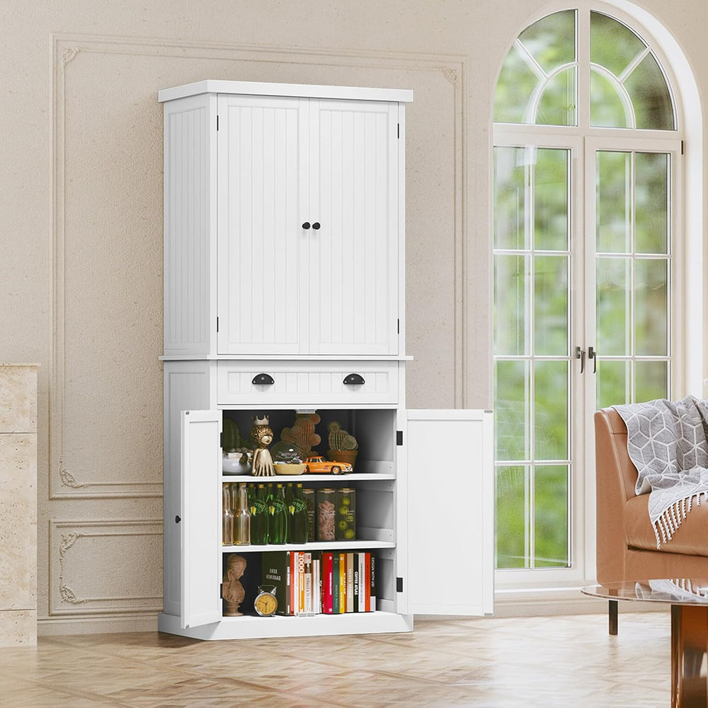 ARTPOWER 72" Pantry Storage Cabinet with Door Shelves