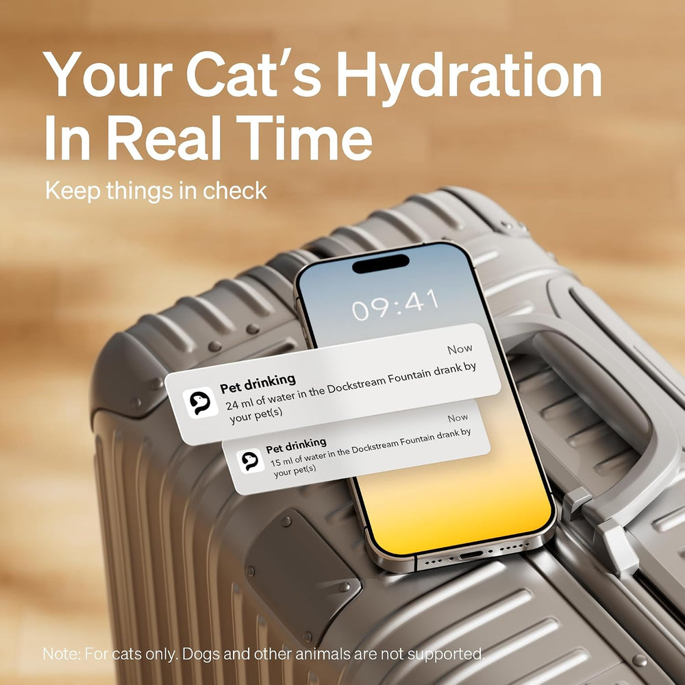 PETLIBRO Cat Water Fountain Stainless Steel Tray, App Monitoring Cat Fountain...
