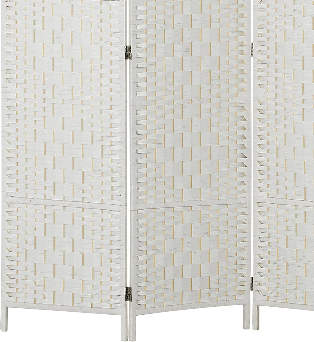 HOMCOM Room Divider 3-Panel, 6FT-Tall Folding Privacy Screen, White