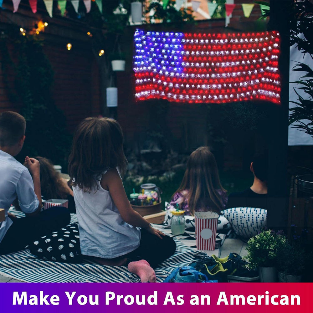 Super Large Size American Flag Lights, July 4th Patriotic Lights