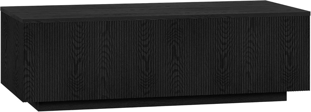 Henn&Hart 48" Modern Fluted Coffee Table, Natural Black