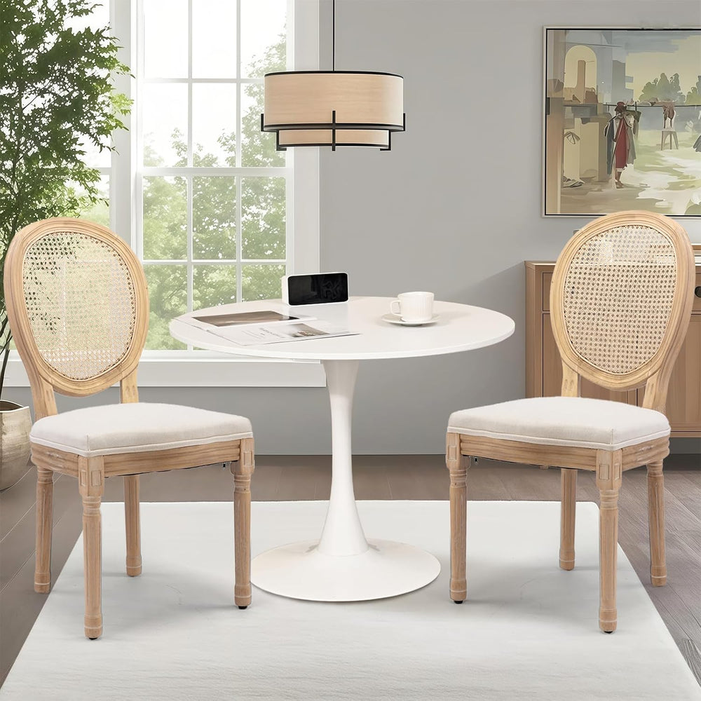 3 Piece Round Dining Table and Chairs Set for 2