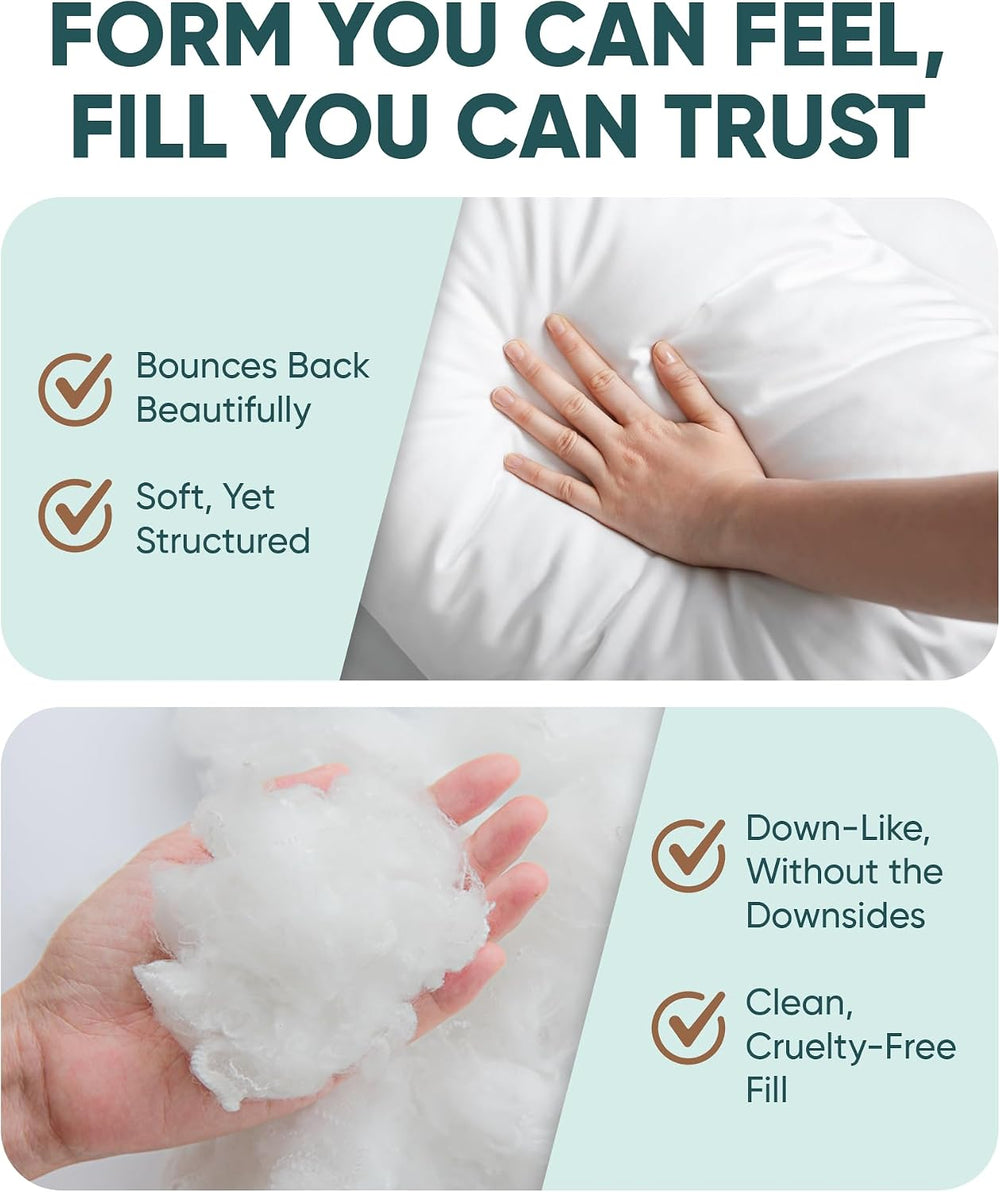 Pillowflex Synthetic Down Pillow Insert 18x18 in - Karate Chop Pillow