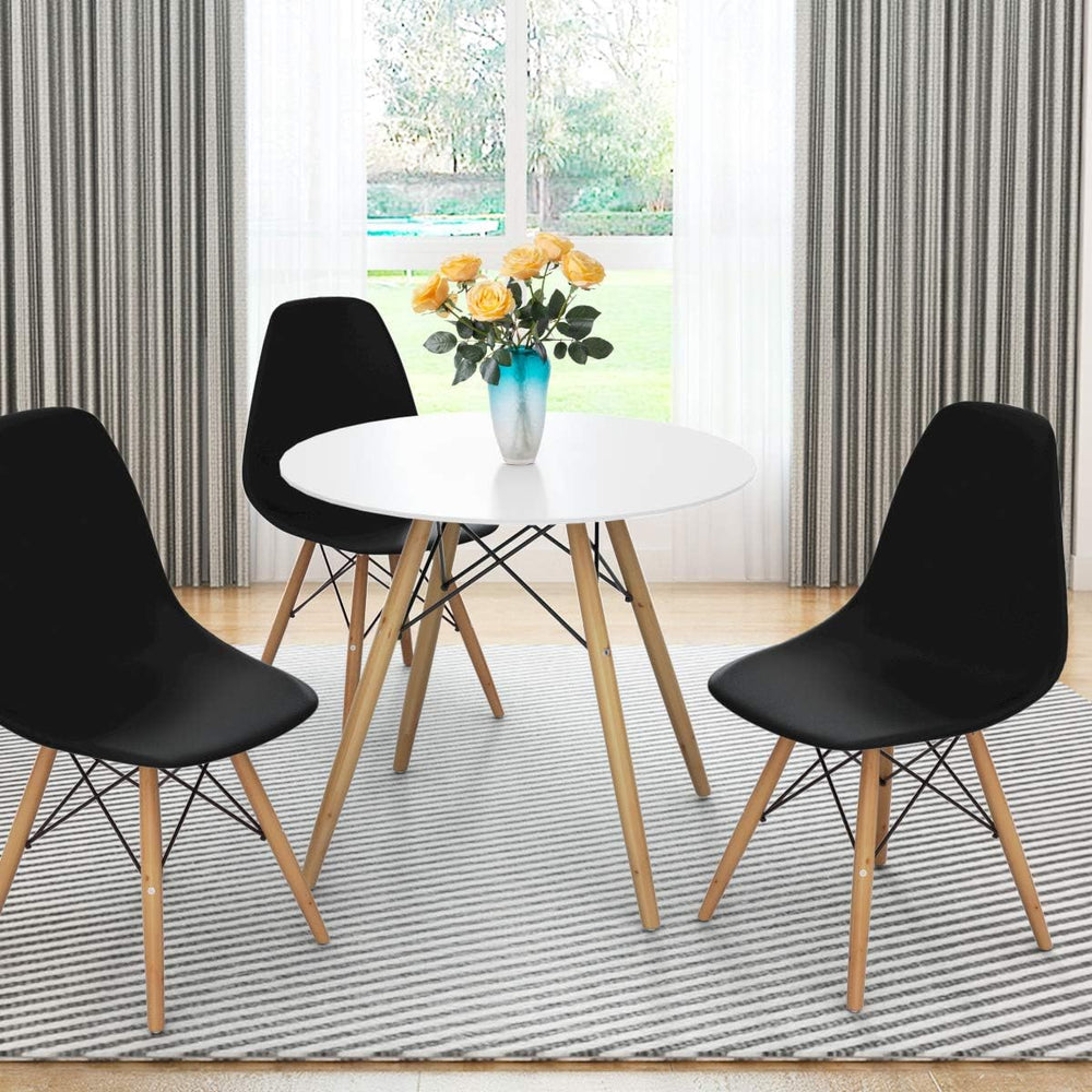 GIANTEX Dining Chairs Set of 2 Black, Pre Assembled Dining Room Chairs