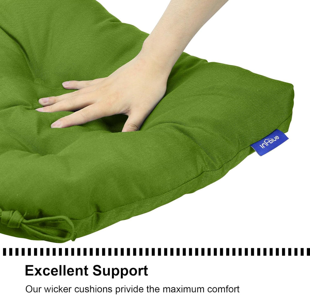 Outdoor Tufted Wicker Cushions Seat Cushions for Patio Furniture Set of 2, 19...
