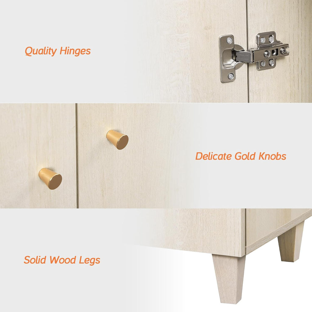 wampat sideboards buffet storage cabinets, 8-door credenza table, package contents