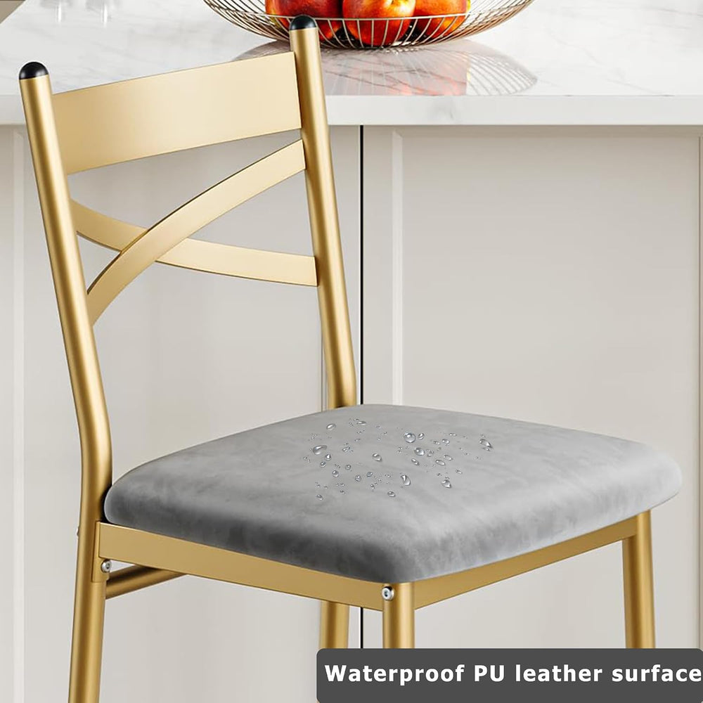 Garvee 26'' Bar Stools Set of 2, Counter Stools with Back & Thick...