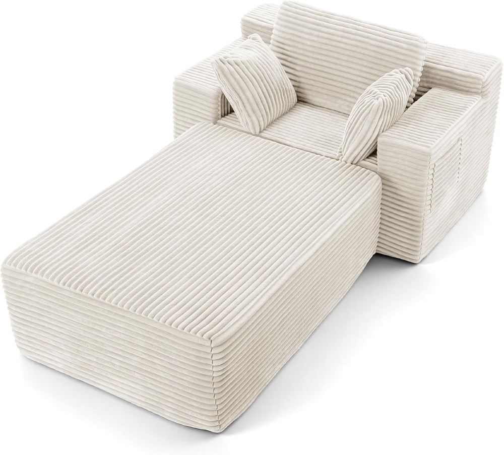Oversized Chaise Lounge Chair Indoor, 82 inch Boneless Chair