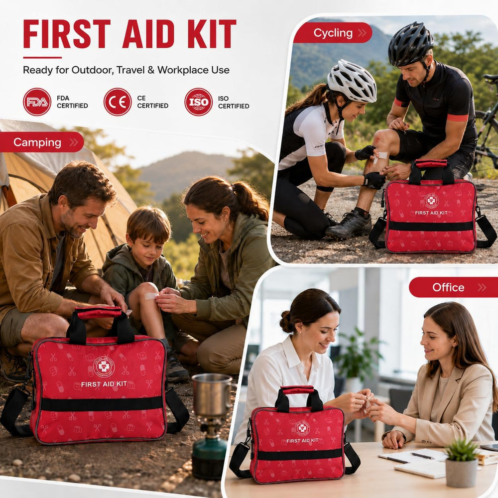 All-in-One Premium 530 Piece Emergency First Aid Kit, Large Medical Kit for H...