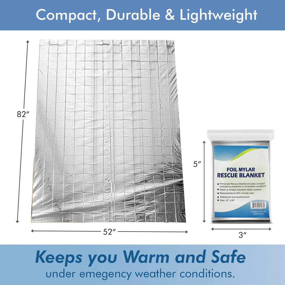 NOVAMEDIC Emergency Mylar Blankets, 200 Pack, 84 x 52 in Thermal Blankets