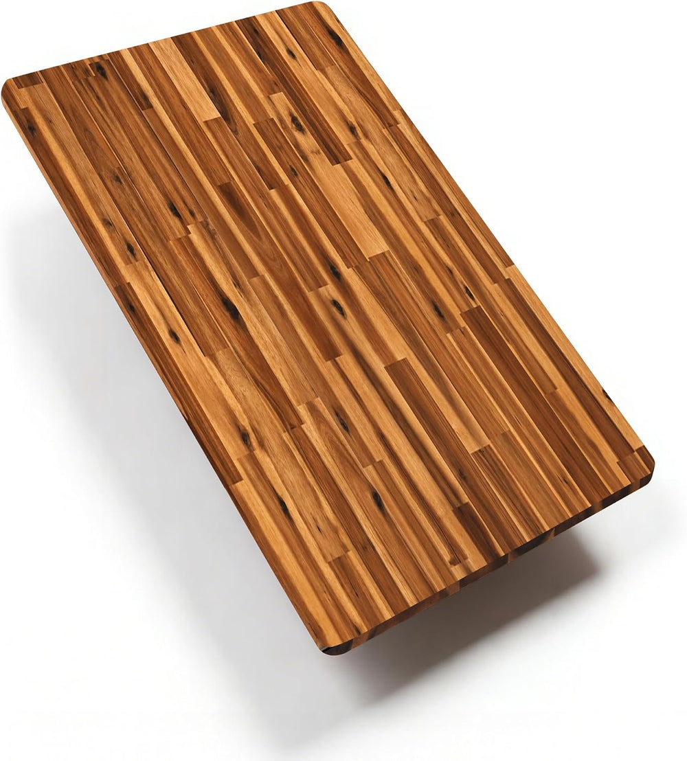 FLEXISPOT Acacia Solid Wood 48"x24" Butcher Block Desktop, Natural