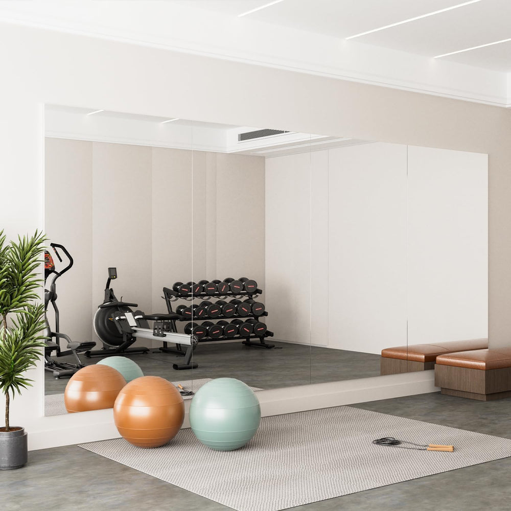 brisafe Gym Mirror, 59"x16" 2-Pack Shatterproof Nano Wall Mirror