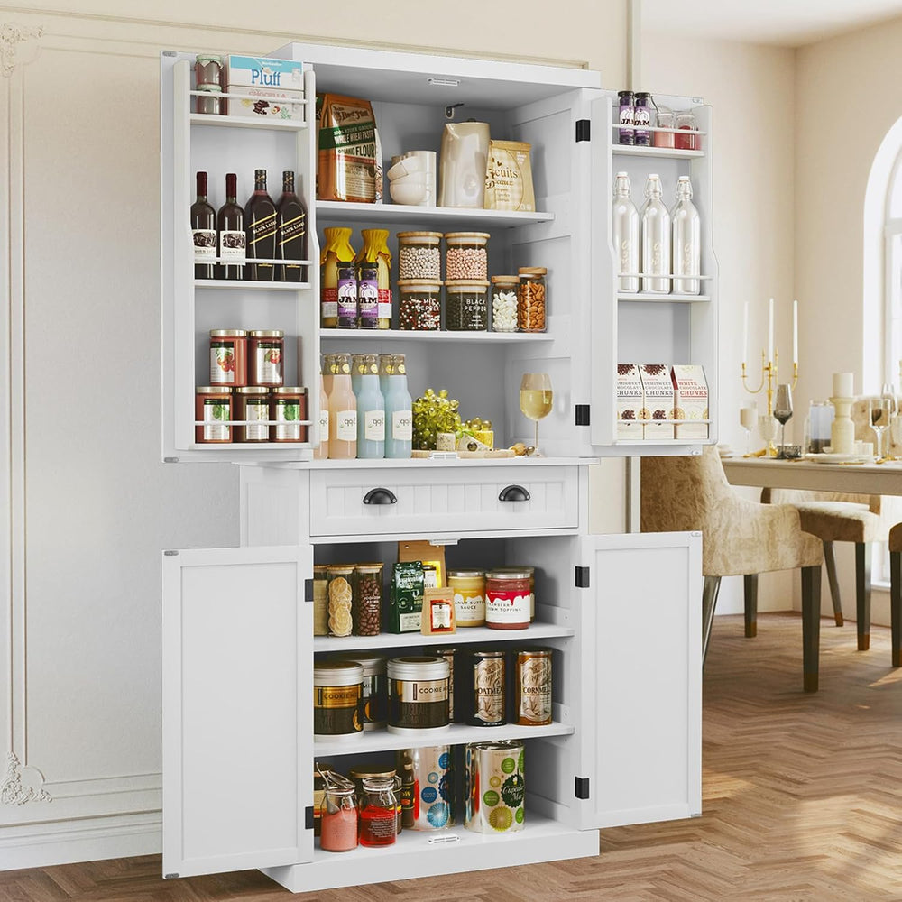 ARTPOWER 72" Pantry Storage Cabinet with Door Shelves