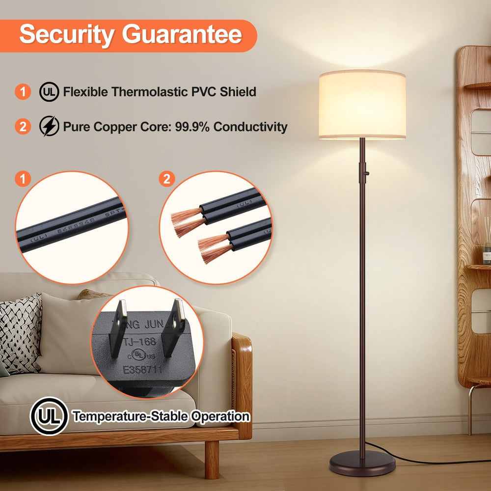 【Upgraded】 Dimmable Floor Lamp, Modern Floor Lamps for Living Room, Standing ...