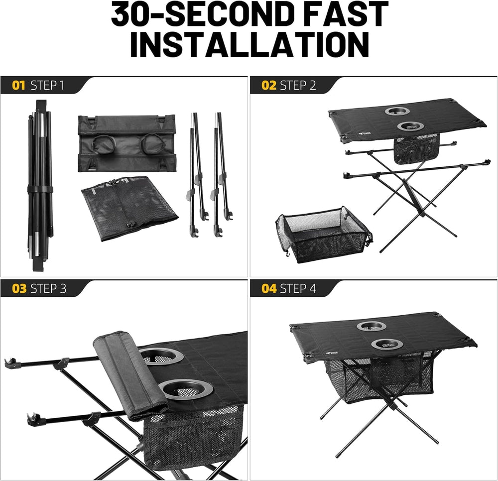 Zune Lotoo Portable Camping Side Table Folding Small Beach Table Foldable