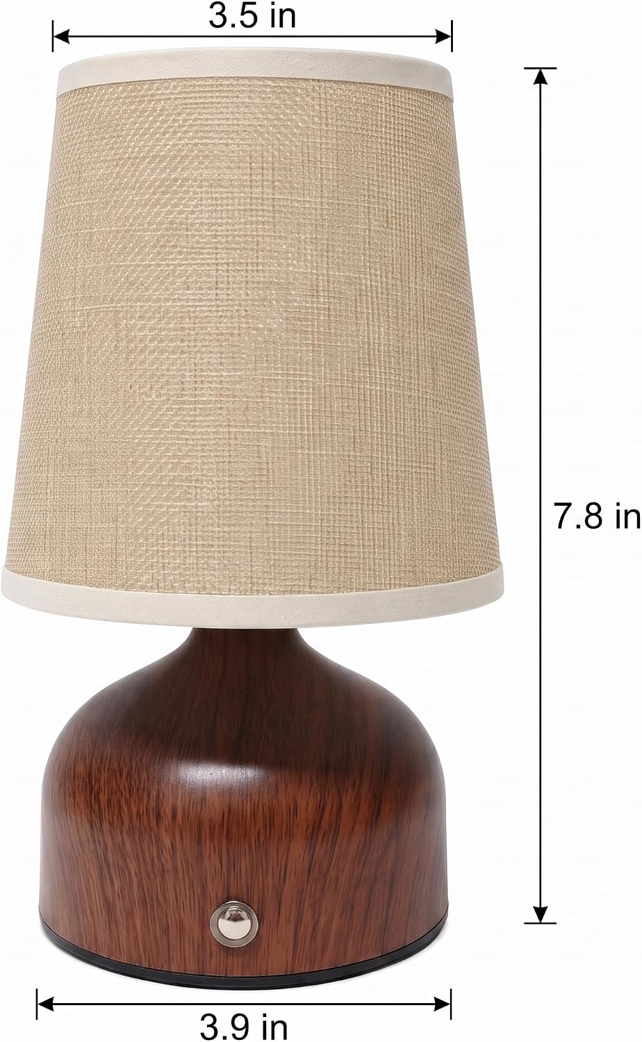 Cordless Table Lamp, USB-C Rechargeable Dimmable Bedside Light