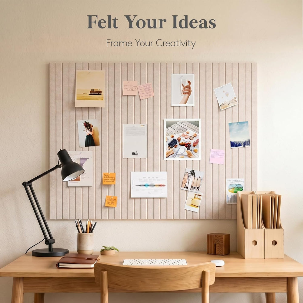 Lifewit Large Felt Bulletin Board with Self-Adhesive 48" x 36" - 12...