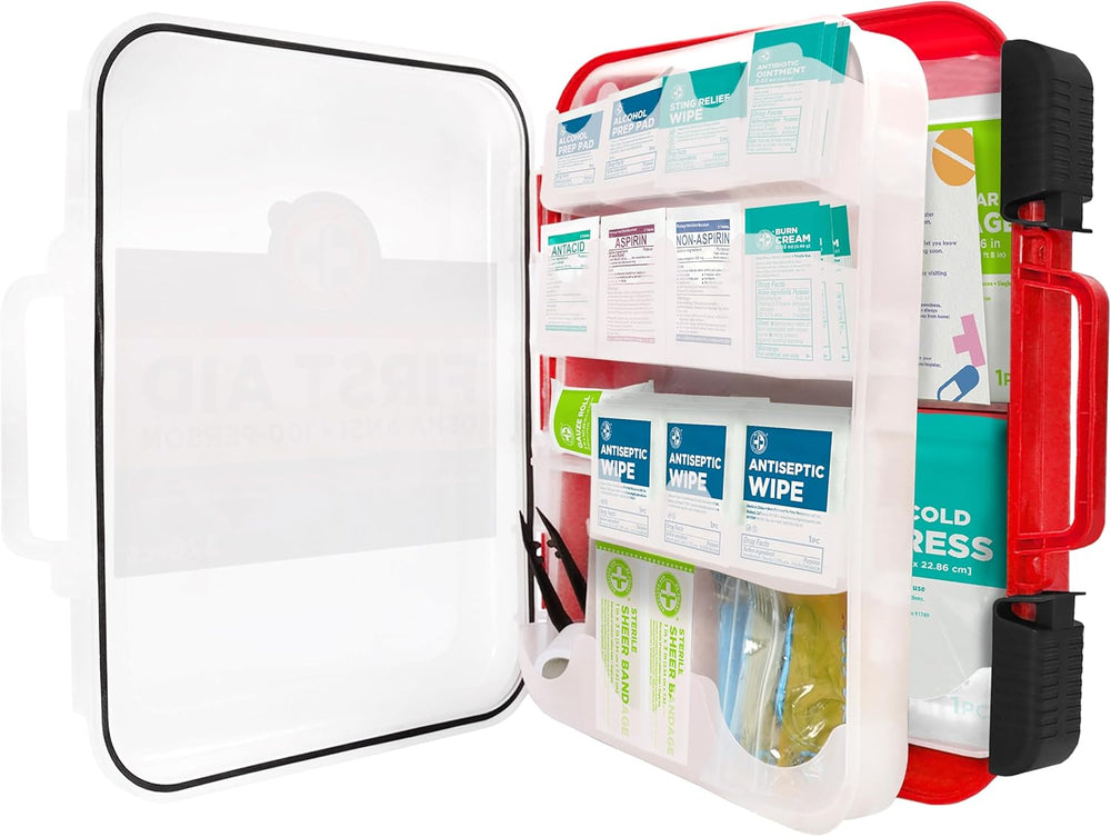 Be Smart Get Prepared 326 Pc OSHA ANSI First Aid Kit Hard Case 100 People