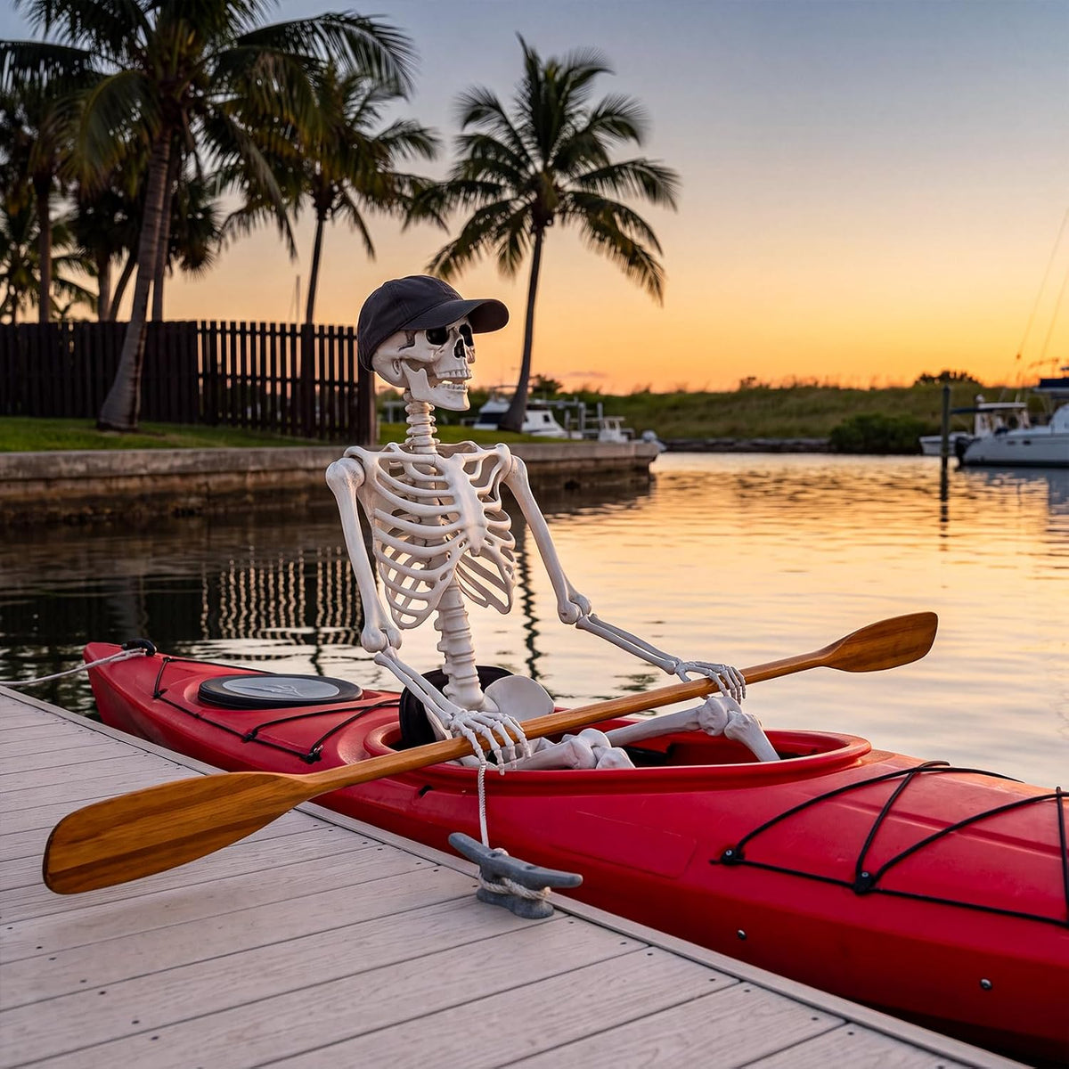 5.4FT/165cm Halloween Life Size Human Skeleton with Full Body Posable Joint