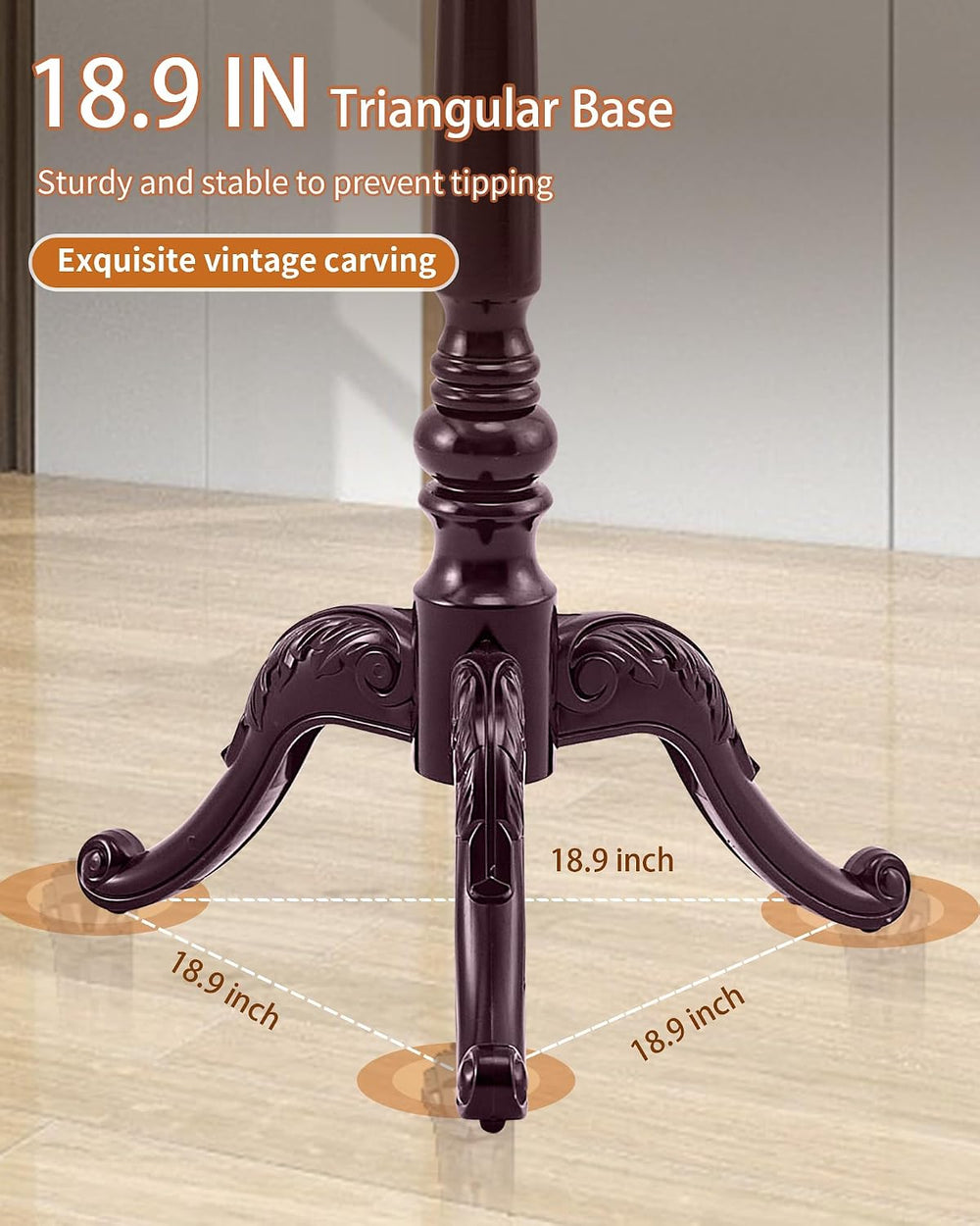 EZIVIEZ Coat Rack Vintage Solid Wood Coat Rack Freestanding with 14 Hooks