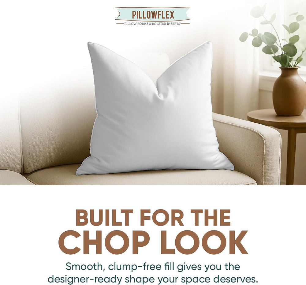 Pillowflex Synthetic Down Pillow Insert 22x22 in - Karate Chop Pillow