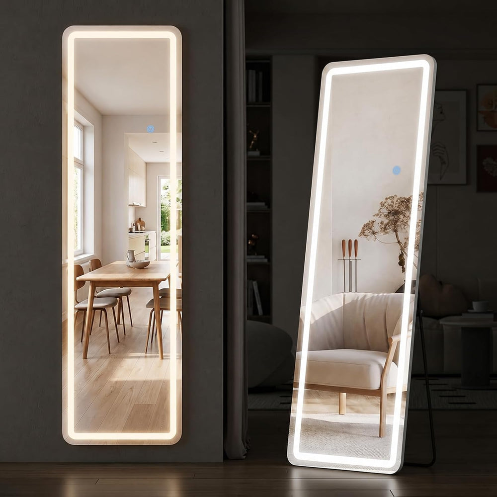 LED Mirror Full Length with Lights, 59.85"x15.75" Lighted Full Body...