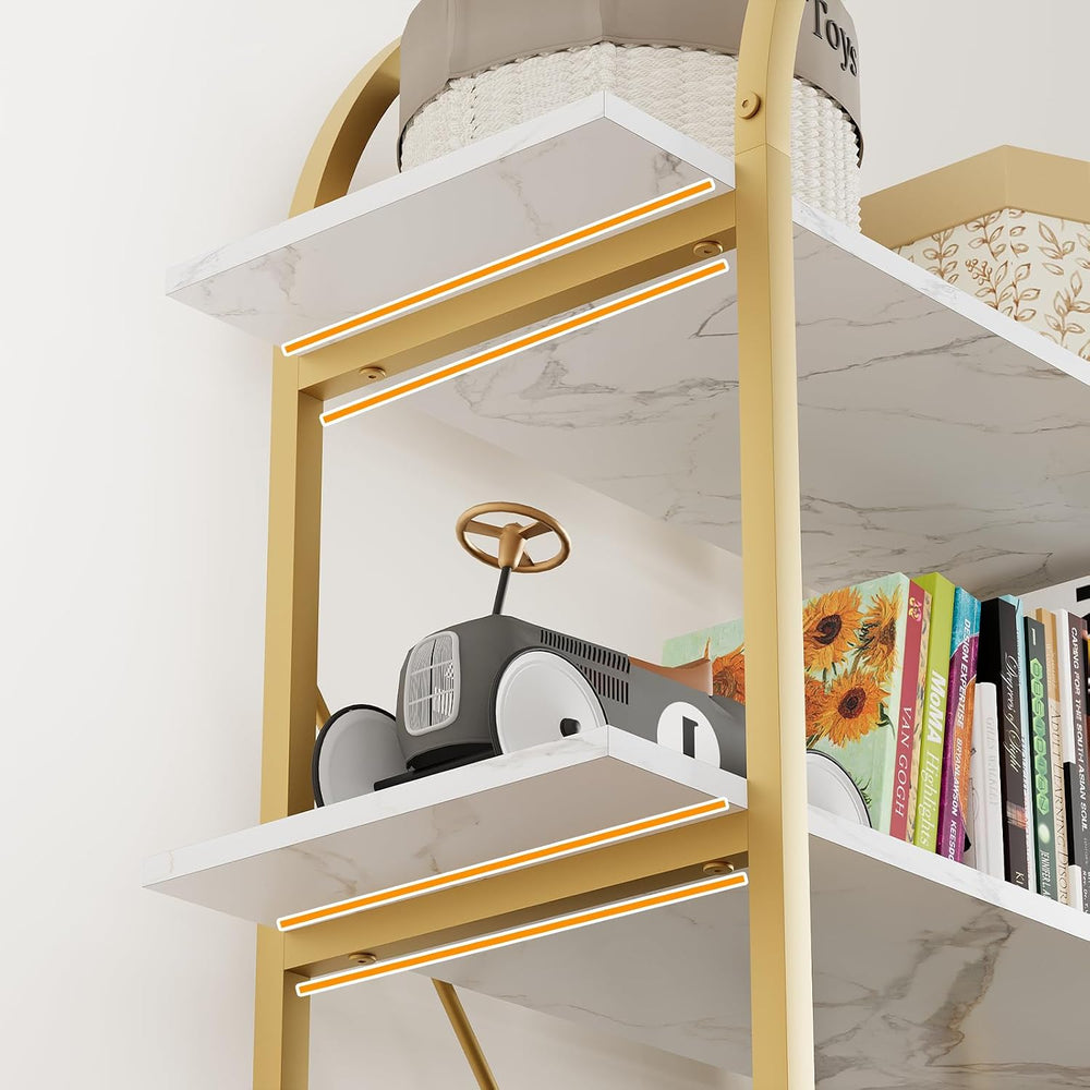 Arbuxzuy 6 Tier Bookshelf, 83" Tall Arched Bookcase, Tall Book Shelf wit...