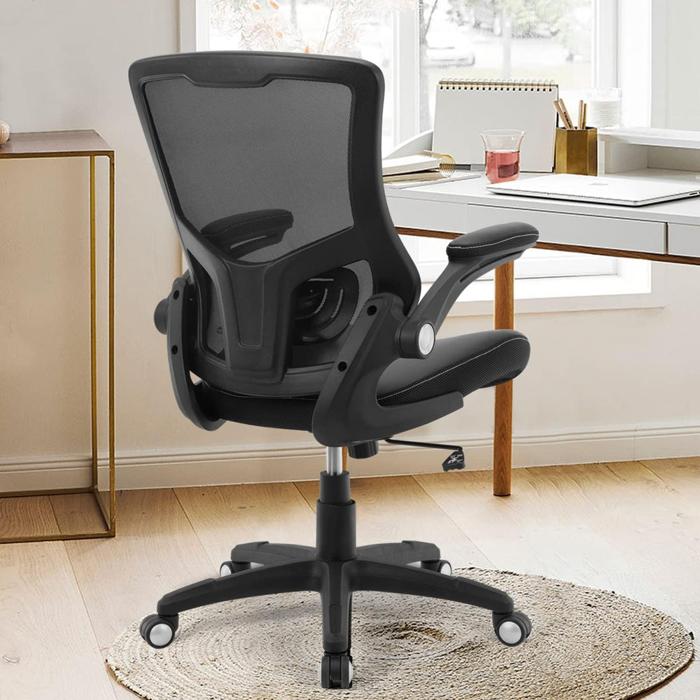 Office Chair Ergonomic Desk Chair, Computer PU Leather Home Office Chair, Swi...