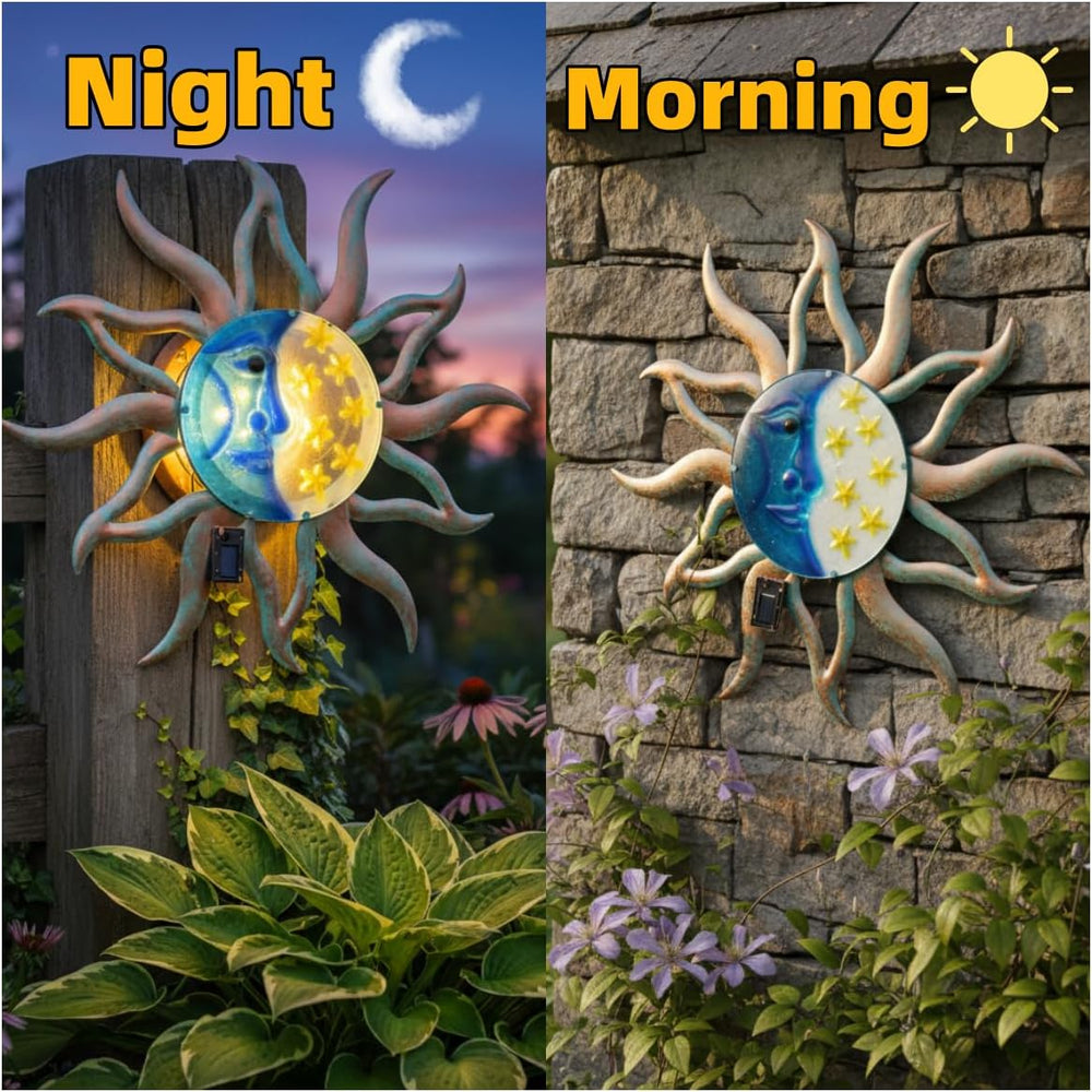 VEWOSTAR 29" Large Metal Sun and Moon Wall Art