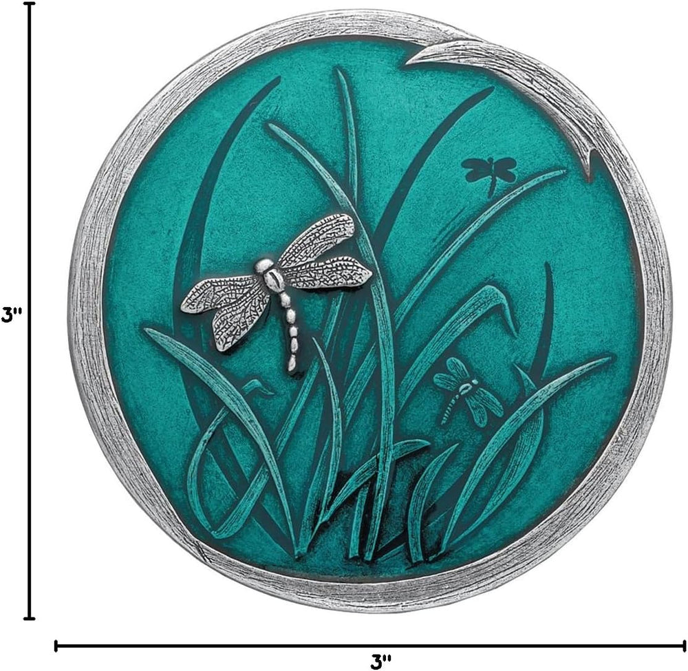 DANFORTH Teal Blue Dragonfly Pocket Mirror | Pewter Handcrafted in USA