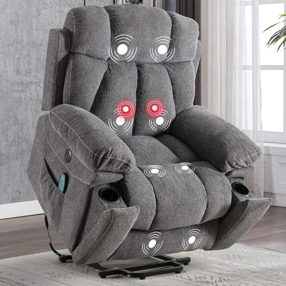 CANMOV Power Lift Recliner Chair for Elderly, Lift Chair with Massage Heat