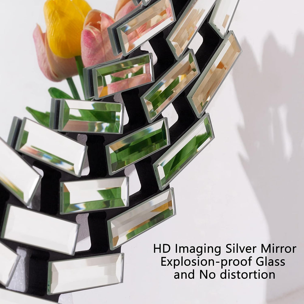 SHYFOY 18" Decorative Wall Mirror, Living Room Modern Round Mirrors