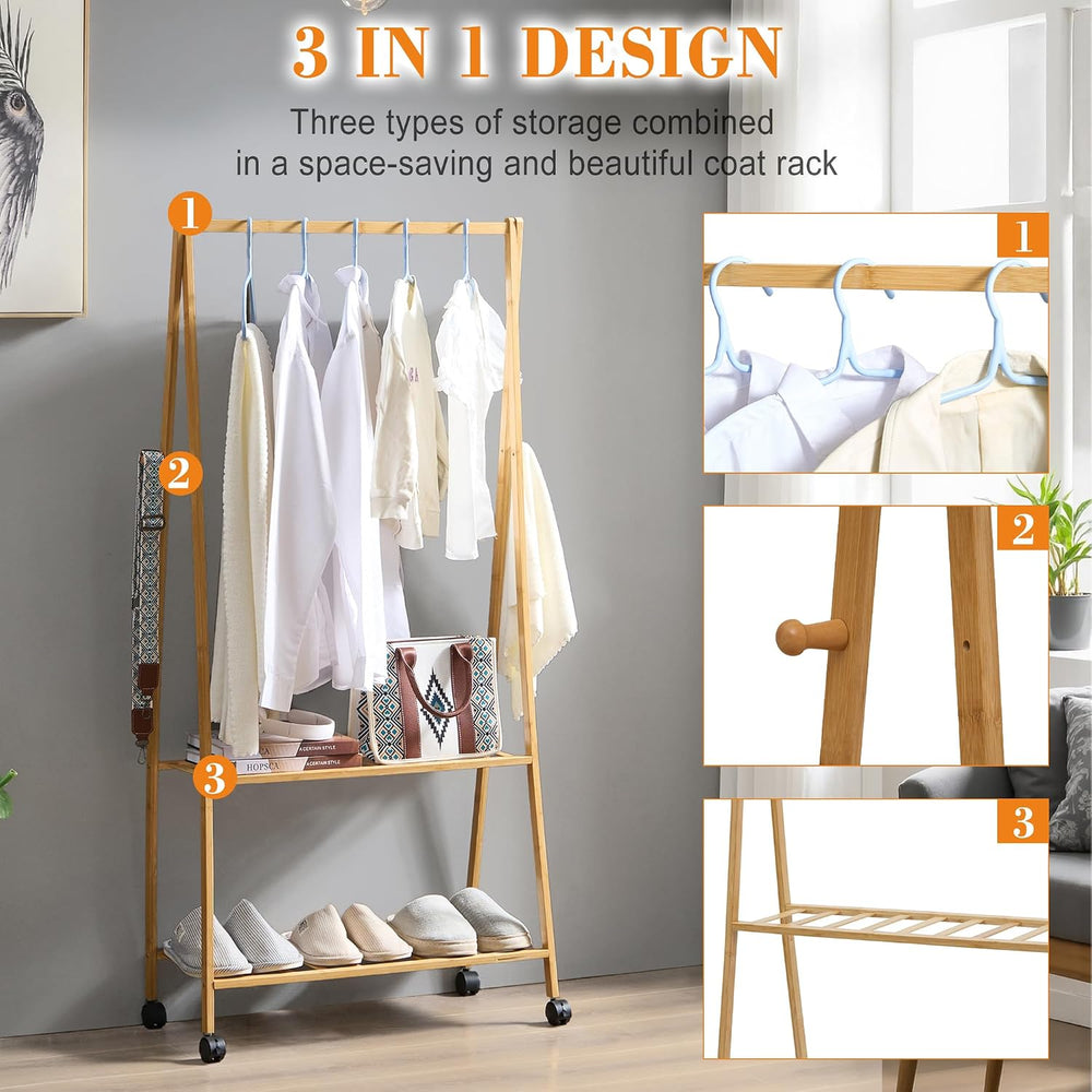 VECELO Coat Rack Freestanding, Entryway Hanger Stand, Umbrella Holder, Hall T...