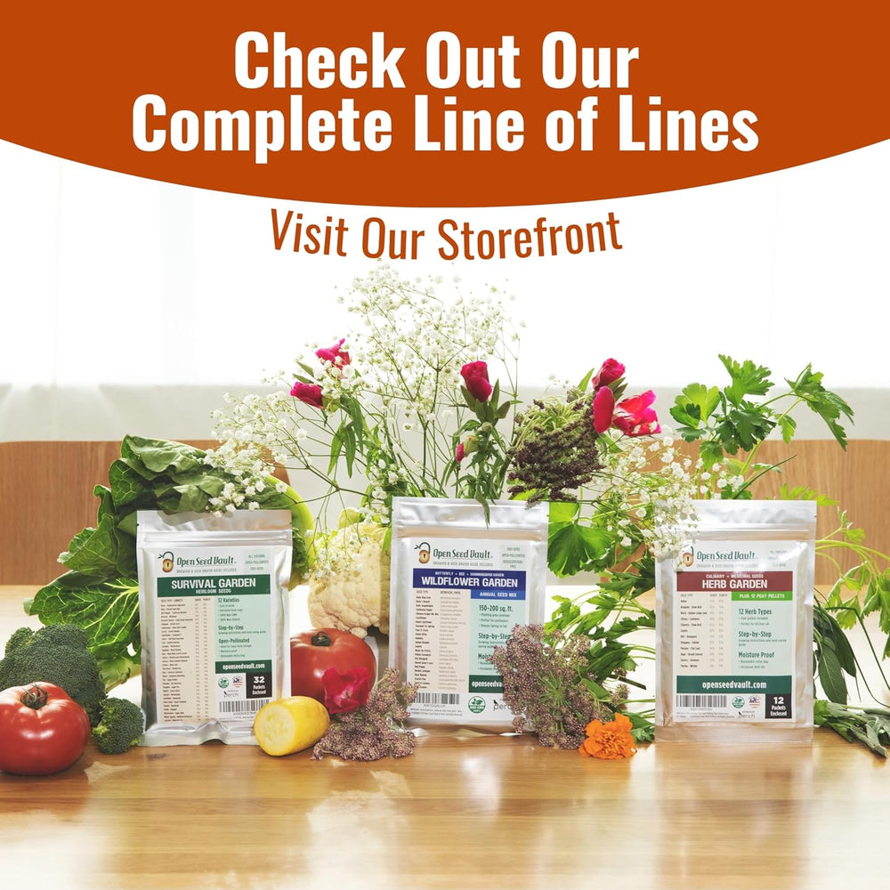 Vegetable, Fruit & Herb Seeds, 44 Packs, Non-GMO, 15,000+ Seeds