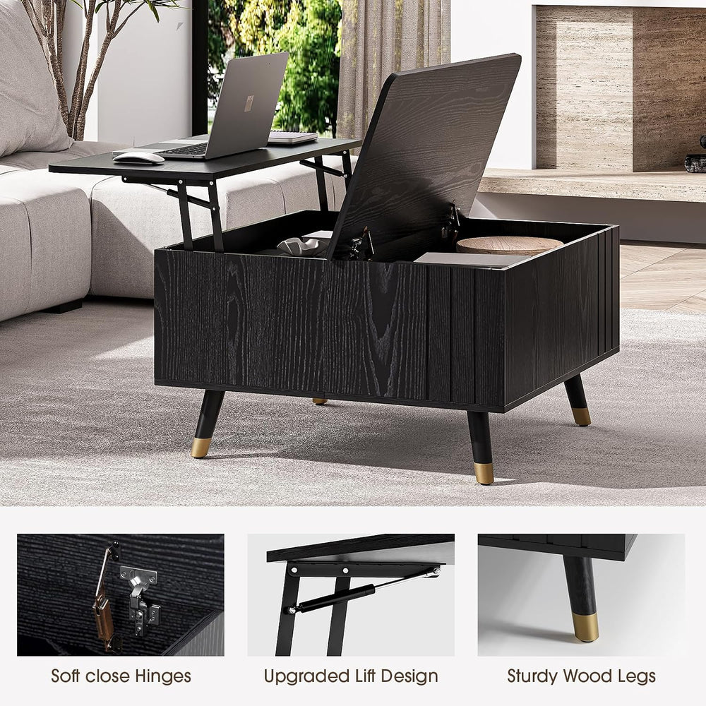 Square Lift Top Coffee Table with Storage for Living Room,32"