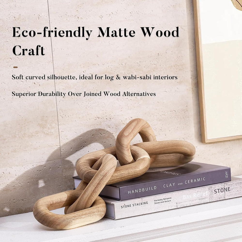 Decorative Wood Chain Link - 21'' Acacia Wood Chain Link Decor to Enh...