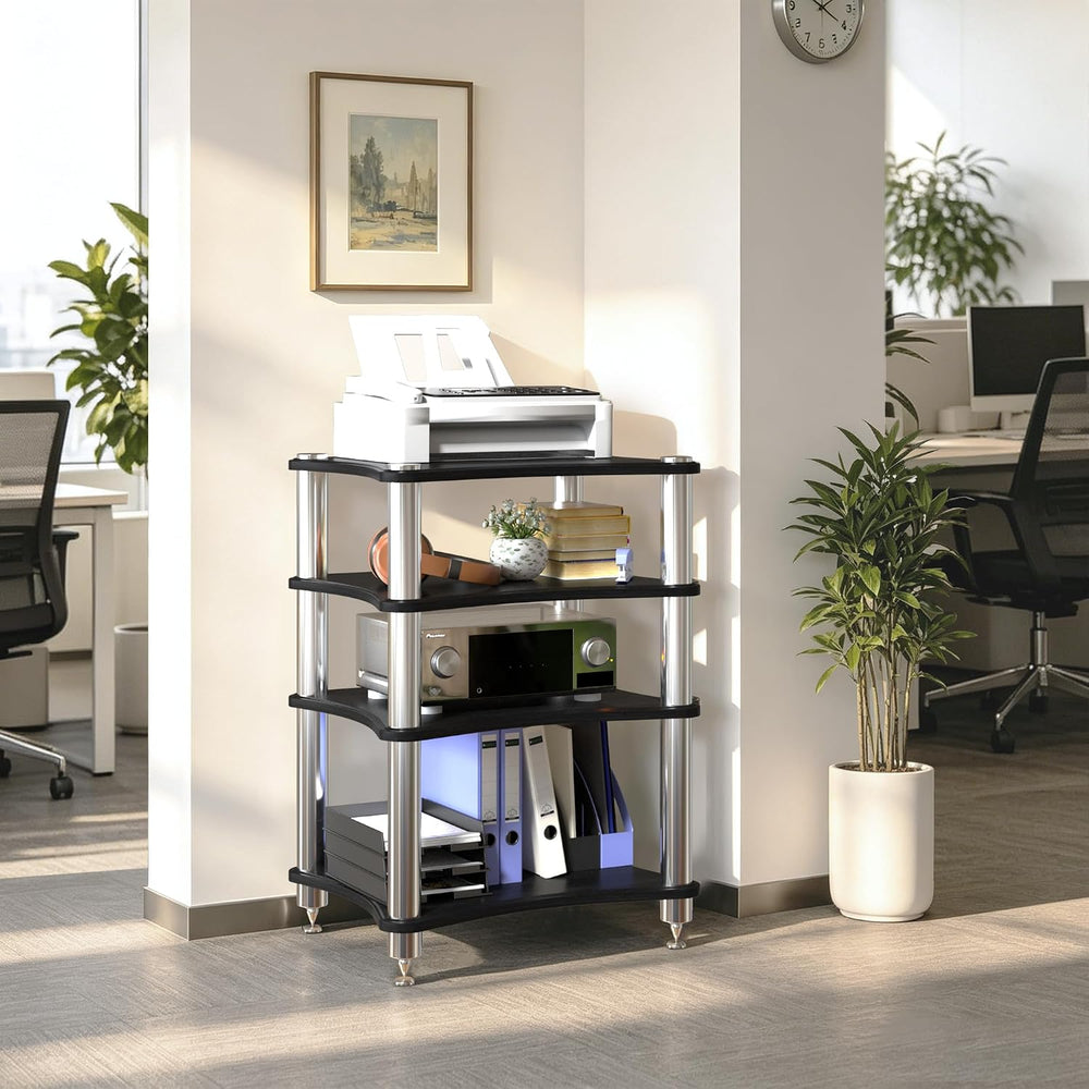4 Tier AV Media Stand Stereo Cabinets for Audio Equipment