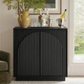win2win 31.5" Small Buffet Cabinet with Storage, Arched Doors, Black, 1PCS