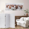 SOFE 2.6ft White Short Room Divider, 3-Panel Folding
