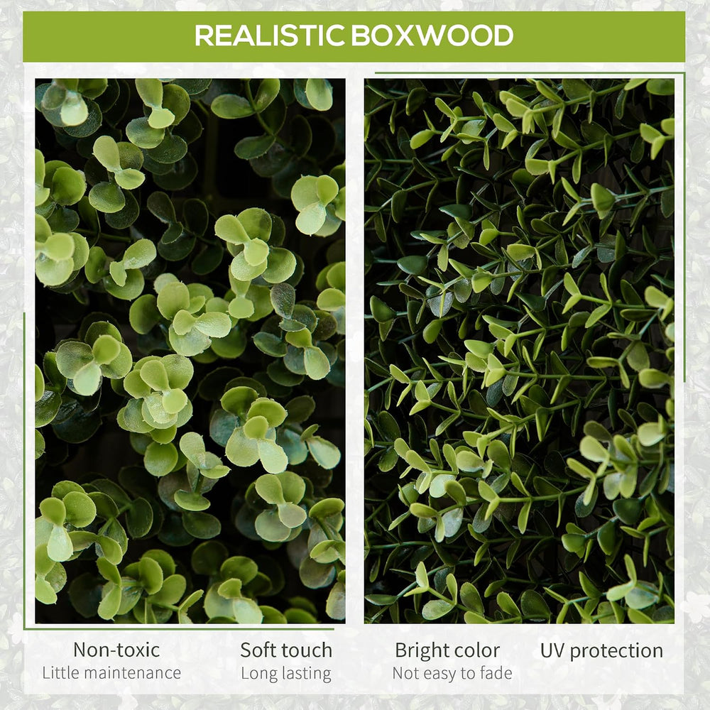 Outsunny 12PCs Grass Wall Panels, 20" x 20" Artificial Grass Wall D...